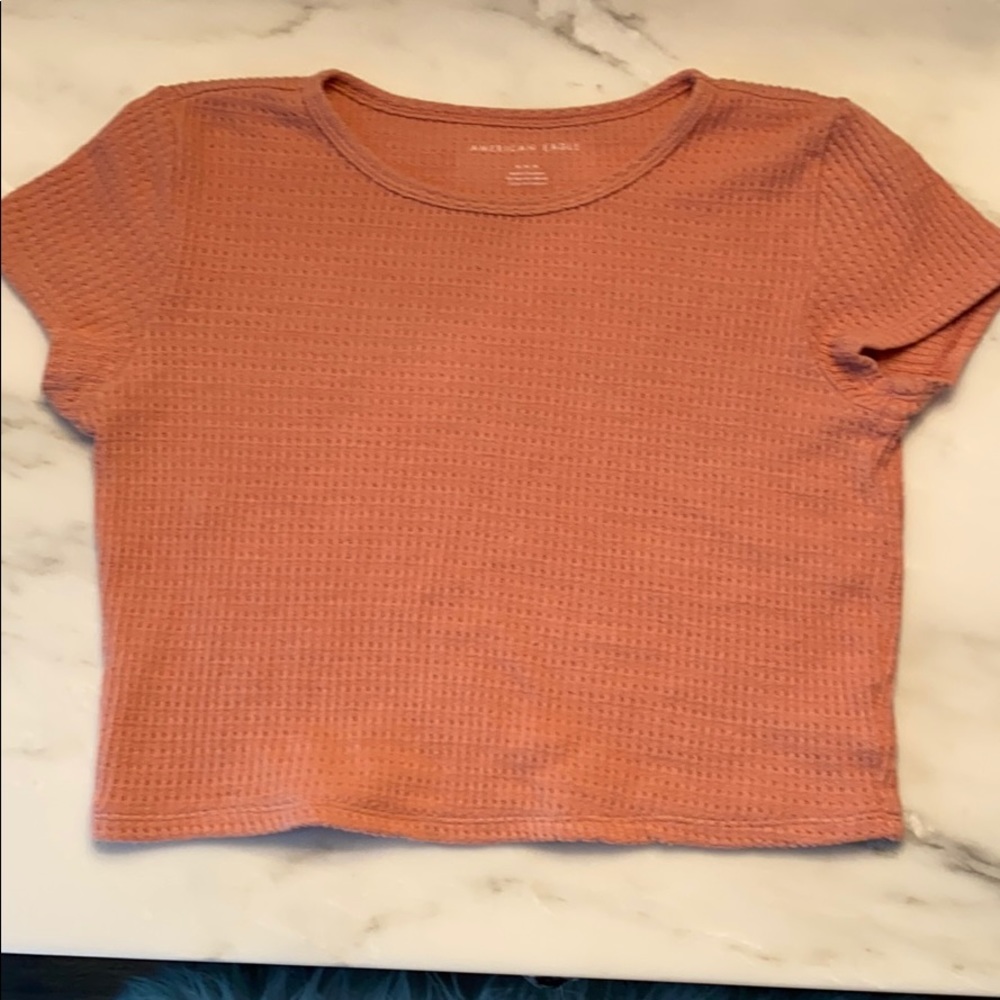 American Eagle Waffle Print Tee